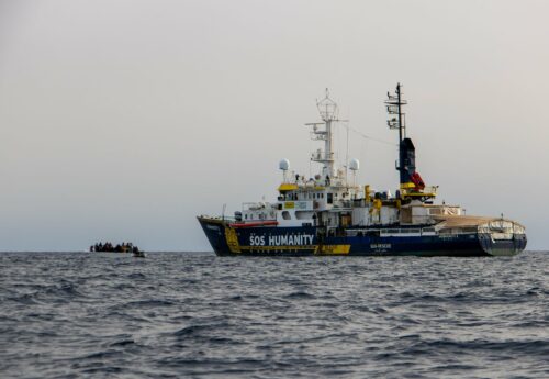 A German rescue group protests after Italy seizes a migrant rescue ship