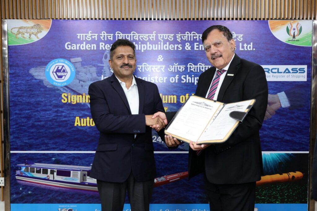 GRSE inks autonomous and green energy vessel deal with IRS