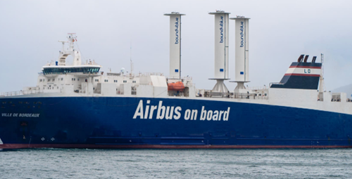 First Fixed Suction Sails Deployed on Airbus-chartered RoRo