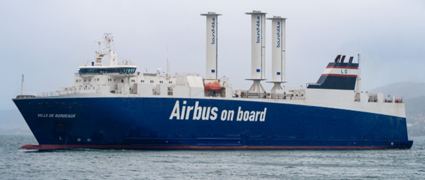 First Fixed Suction Sails Deployed on Airbus-chartered RoRo