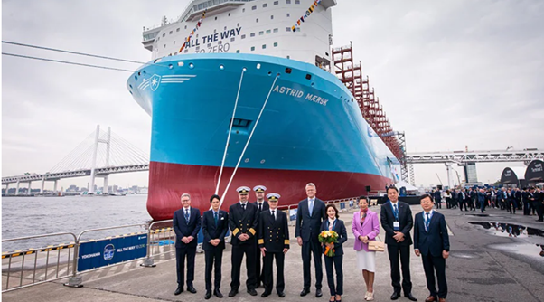 Maersk names its second large methanol boxship “Astrid Mærsk”