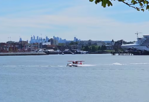 Shocking moment as seaplane smashes into boat while trying to take-off