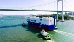 COSCO’s 7,500 CEU LNG dual-fuel RoRo begins maiden voyage | Cruise ...