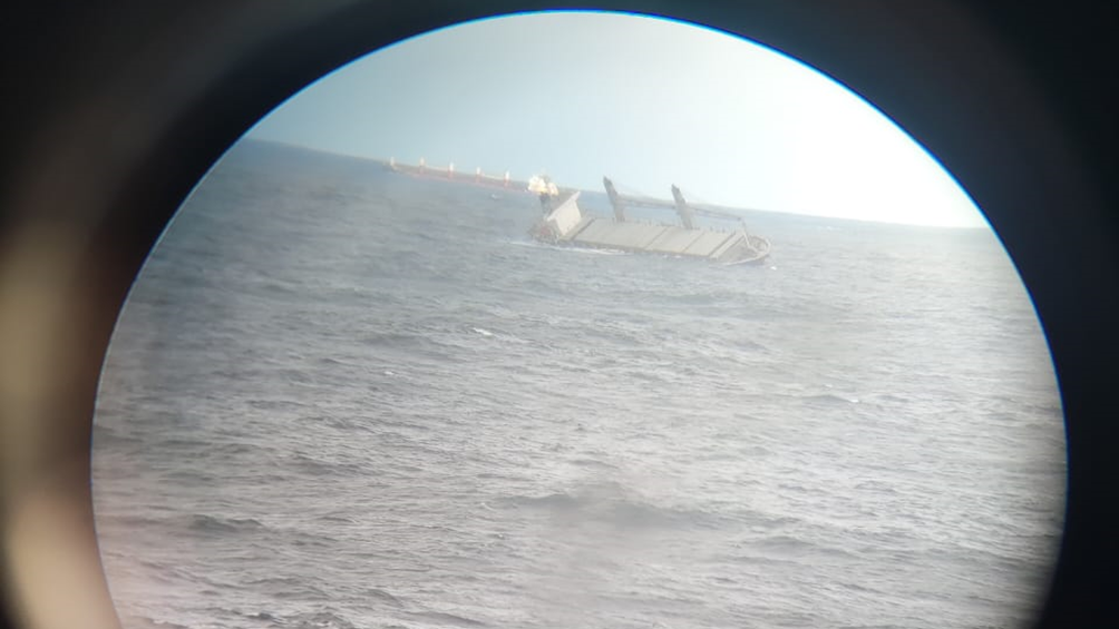 Crew abandons listing cargo ship on the Atlantic Ocean