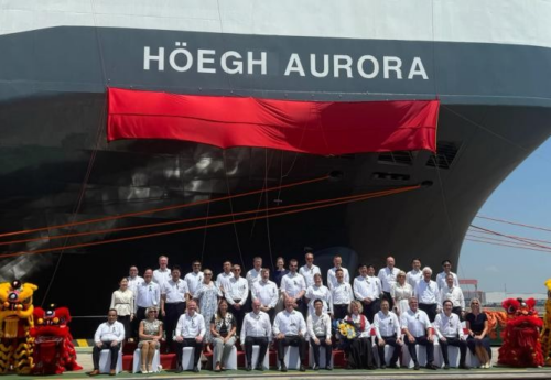 Höegh’s first of 12 Aurora Class Car Carrier delivered in China