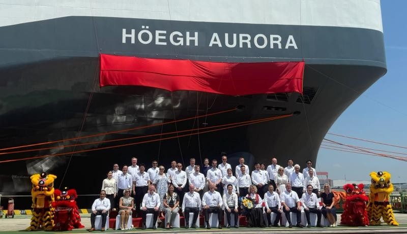 Höegh’s first of 12 Aurora Class Car Carrier delivered in China