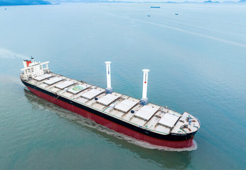 World's 1st Installation of Rotor Sails on a Capesize Bulker for Vale