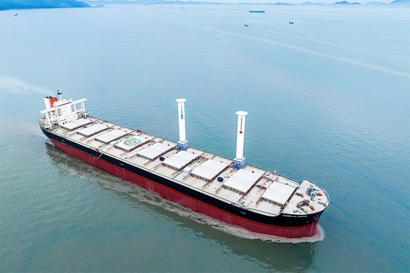 World's 1st Installation of Rotor Sails on a Capesize Bulker for Vale