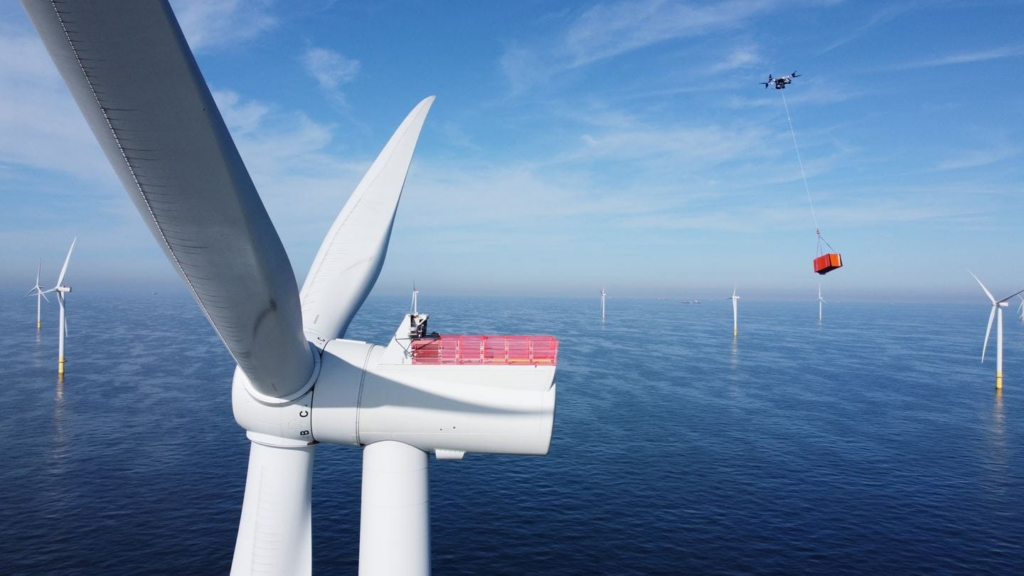 Ørsted launches heavy-lift cargo drone operations at Borssele Offshore Wind Farm