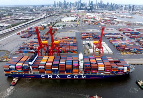 Big ship CMA CGM Volga breaks record at Melbourne’s Patrick Terminals