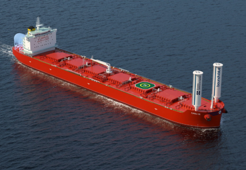 Klaveness Combination Carriers first move into wind with suction sails on newbuild