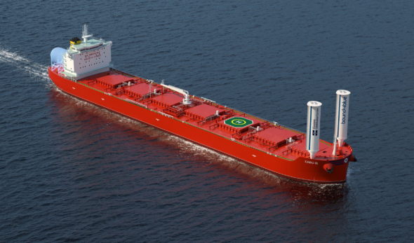 Klaveness Combination Carriers first move into wind with suction sails on newbuild