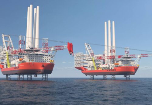 Cadeler offshore vessels Wind Maker and Wind Mover