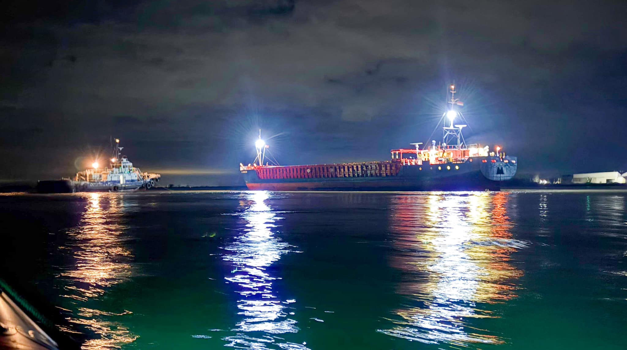 Cargo ship reported to be aground near Brough