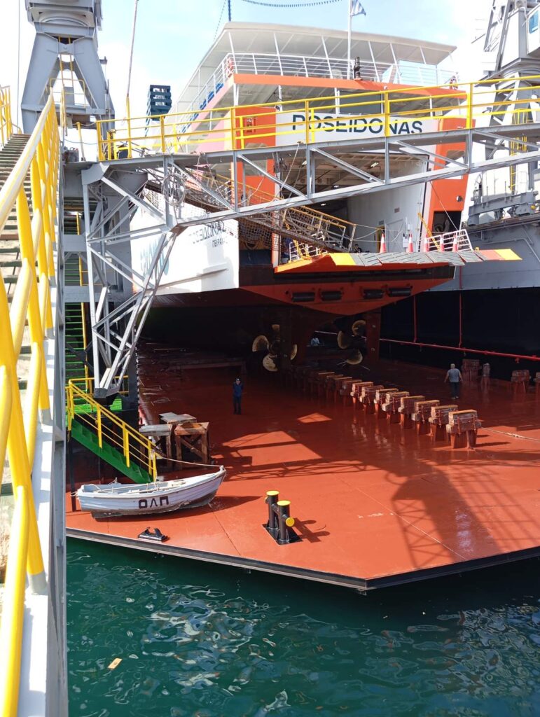 Piraeus port floating dock resumes operations after major upgrade