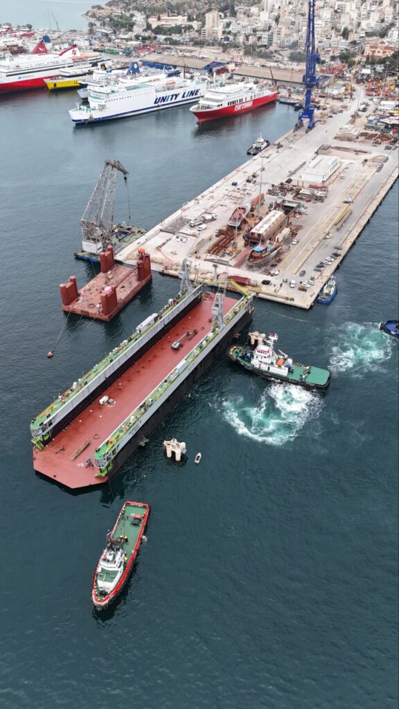 Piraeus port floating dock resumes operations after major upgrade