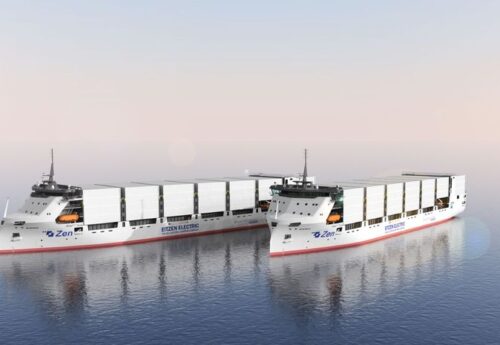 Battery electric container ships