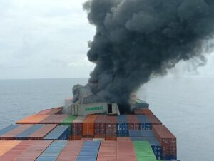 Explosion, fire on Wan Hai boxship off India’s Kerala; Four crew missing