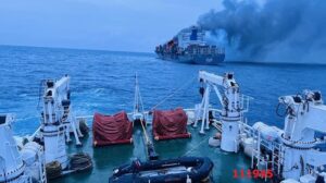 Explosion, fire on Wan Hai boxship off India’s Kerala; Four crew missing