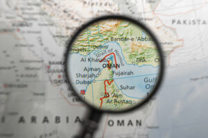 Map over Strait of Hormuz