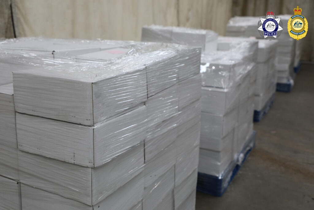 Three Australians arrested over plot to import $333m of meth in mosaic tiles