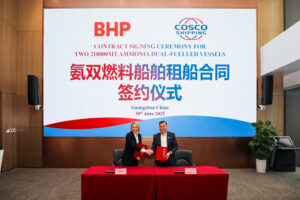 BHP signs charters with COSCO for two ammonia dual-fuelled bulkers