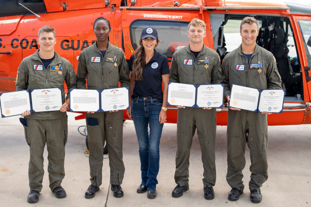 Heroic US Coast Guard Aircrew honored for Texas Flood Rescue