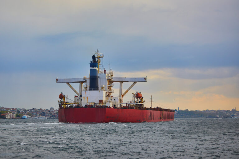 Capesize vessel at the Bosphorus strait in Istanbul, Turkey