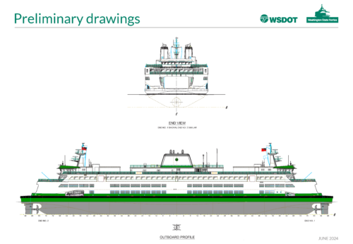 WSF 160 vehicle ferry drawing