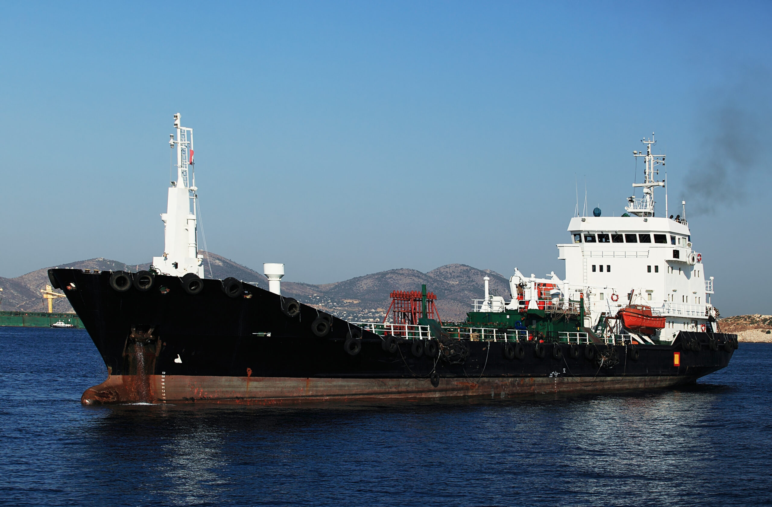 Tanker short sea in Greece