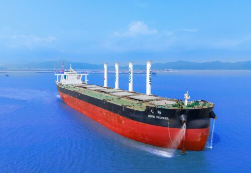 Anemoi rotor sails installed on U-Ming’s VLOC chartered by Vale