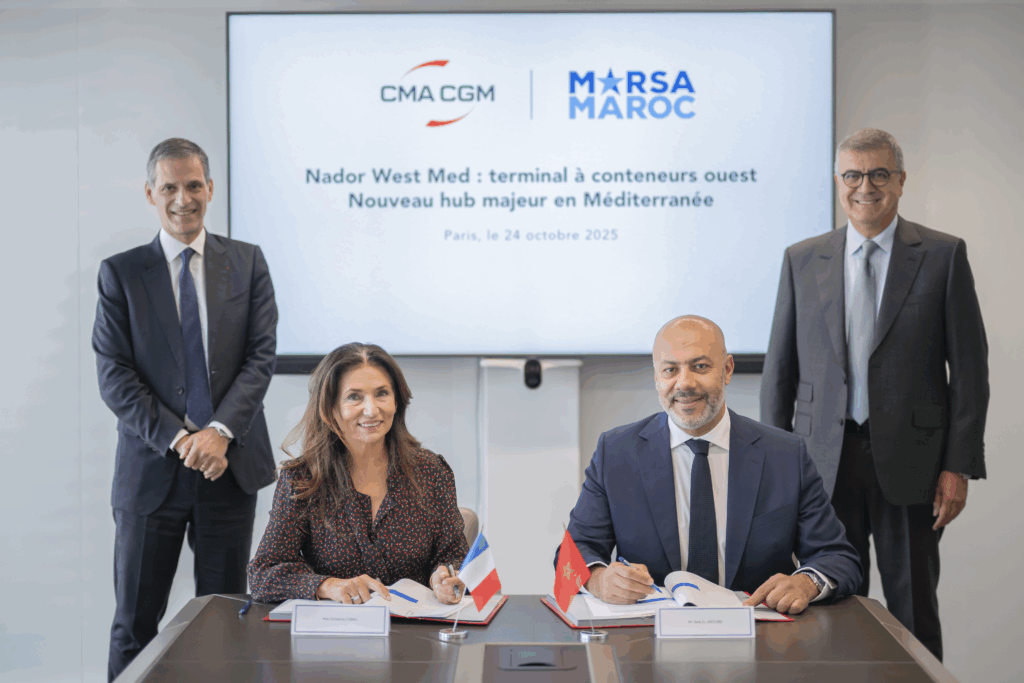 CMA CGM, Marsa Maroc to operate container terminal at Port of Nador West Med