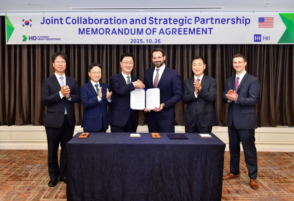 HII, HD Hyundai sign MOA to expand US-Korea shipbuilding cooperation