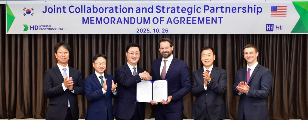 HII, HD Hyundai sign MOA to expand US-Korea shipbuilding cooperation