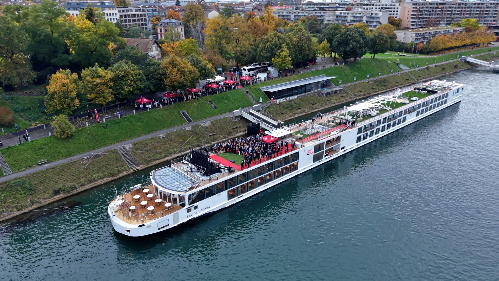 Viking river cruise ship naming ceremony