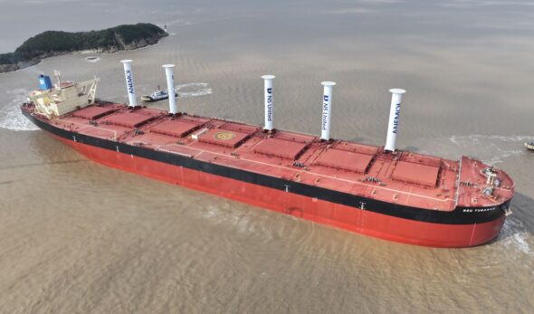 Anemoi completed rotor sail installation on NS United bulker chartered by Vale