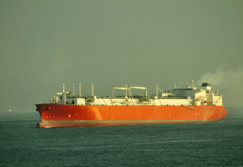 LNG Carrier staying on anchor