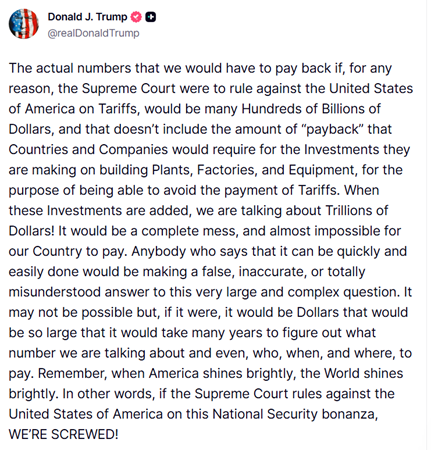 US Supreme Court doesn’t issue ruling on Trump’s tariffs