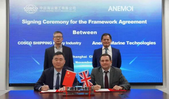 Anemoi and COSCO renew rotor sail installation pact