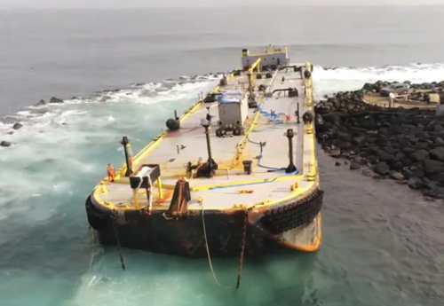 Fuel removed from grounded barge off San Juan Harbor