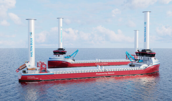 Norwegian owner Halten Bulk orders bulk carriers with rotor sails