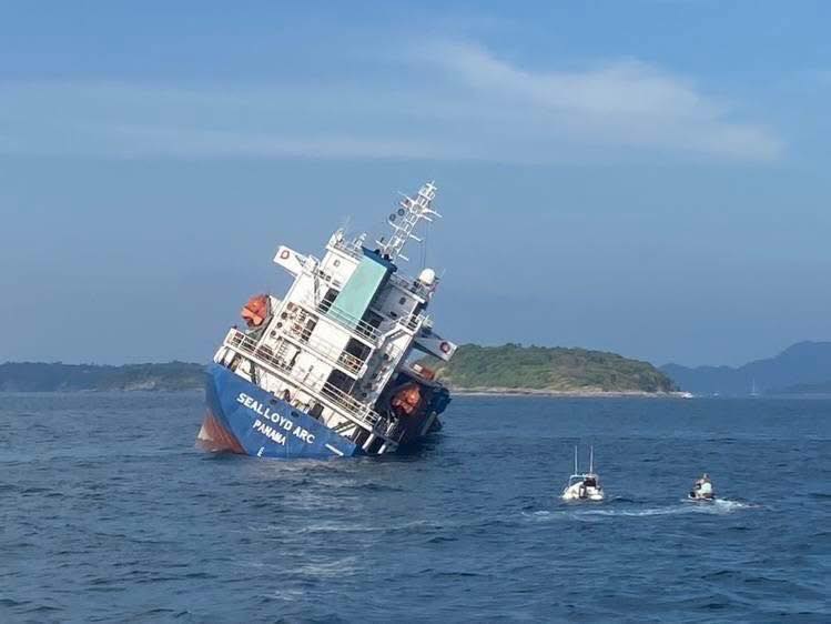 Thai authorities rescue crew after cargo ship takes on water
