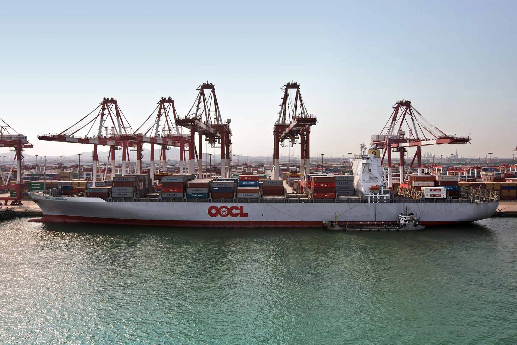 OOCL Sunflower reaches Long Beach after losing containers in North Pacific Ocean
