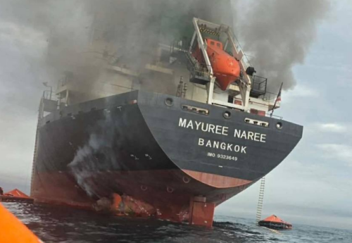 Three cargo ships struck by ‘projectiles’ as Iran battles U.S. in Hormuz Strait