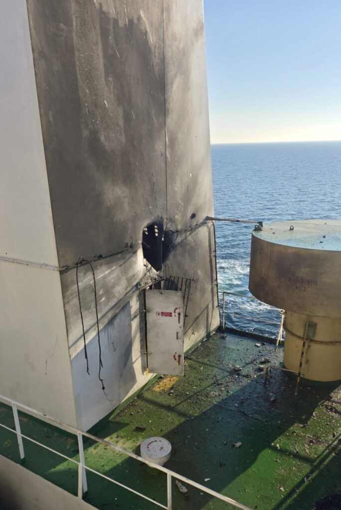 Russian drones hit port in Ukraine, damage civilian ship, officials say