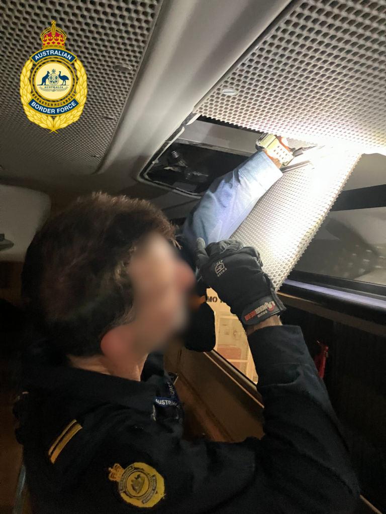 Australian officers seize cocaine concealed inside luxury bus on ro-ro