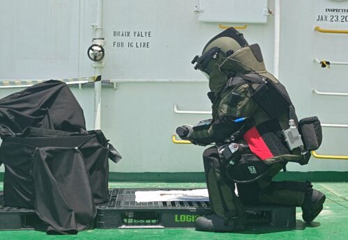 Unexploded missile warhead recovered from Greek tanker off Kochi