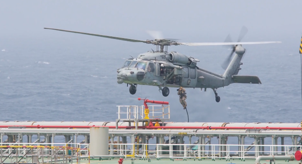 US Marines board tanker in Gulf of Oman amid fresh blockade