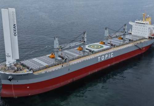 OceanWings rigid wingsail installation completed aboard bulker
