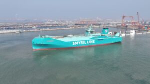 Smyrril Line takes delivery of newbuild 3300lm Ro-Ro vessel